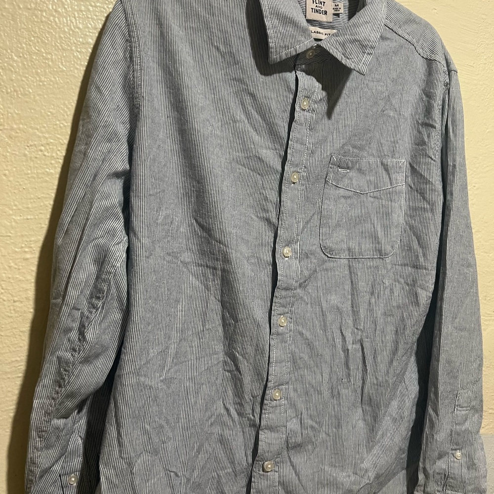 Men's Casual Button Down Shirt - Blue